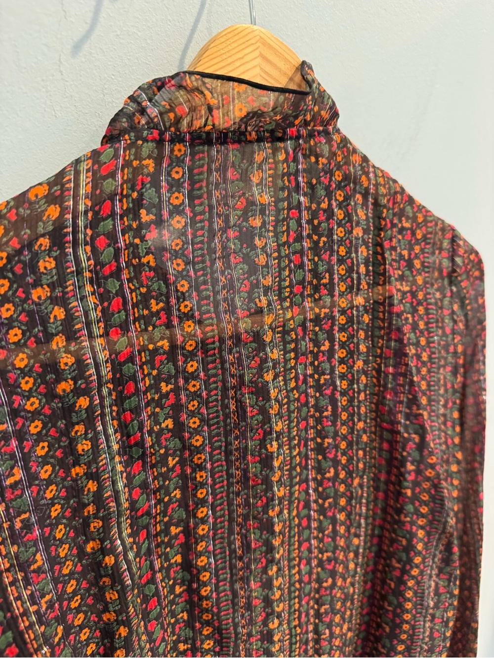 NEW Sezane Celine Button Front Floral Blouse, Size 36/US 4 - Picture 13 of 14